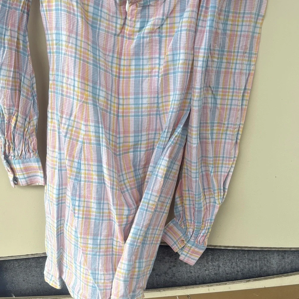 MAJORELLE Pastel Plaid Blouse - Picture 5 of 8